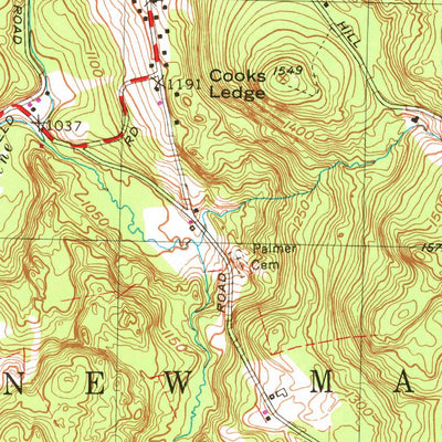 United States Geological Survey South Sandisfield, MA-CT (1958, 24000-Scale) digital map