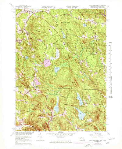 United States Geological Survey South Sandisfield, MA-CT (1958, 25000-Scale) digital map
