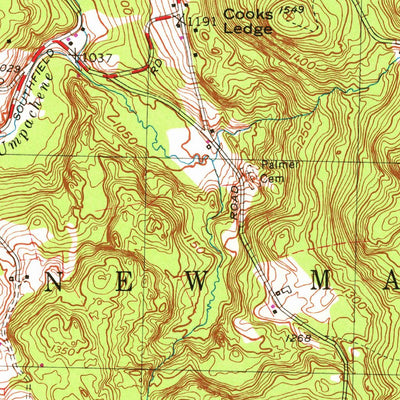 United States Geological Survey South Sandisfield, MA-CT (1958, 25000-Scale) digital map