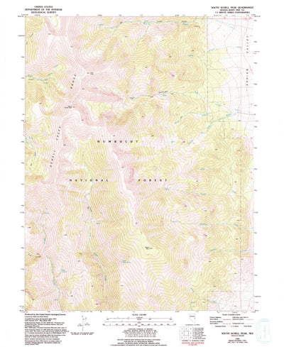 United States Geological Survey South Schell Peak, NV (1981, 24000-Scale) digital map