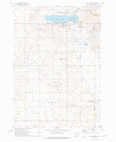 United States Geological Survey South Shore, SD (1973, 24000-Scale) digital map