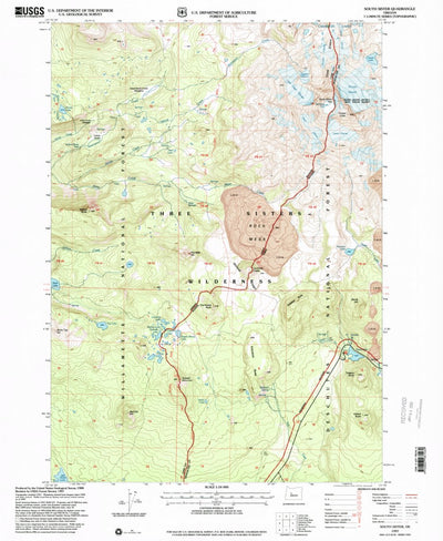 United States Geological Survey South Sister, OR (1997, 24000-Scale) digital map