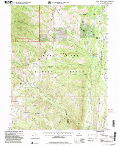 United States Geological Survey South Tent Mountain, UT (2001, 24000-Scale) digital map