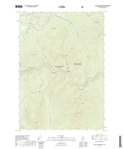 United States Geological Survey South Twin Mountain, NH (2021, 24000-Scale) digital map