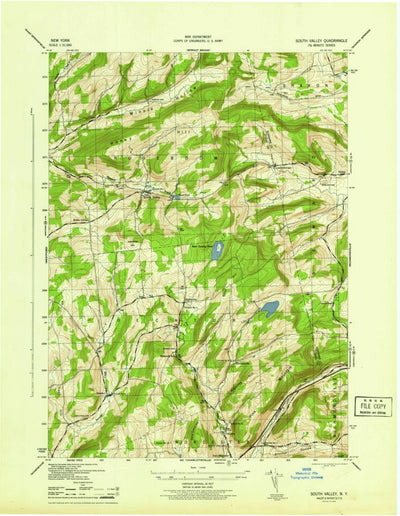 United States Geological Survey South Valley, NY (1945, 31680-Scale) digital map