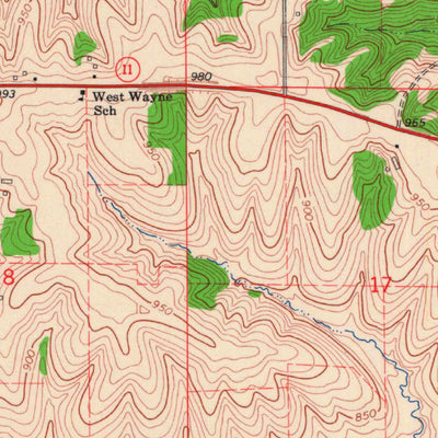 United States Geological Survey South Wayne, WI-IL (1962, 24000-Scale) digital map