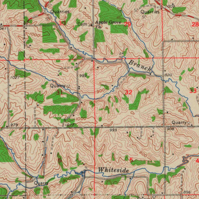 United States Geological Survey South Wayne, WI-IL (1962, 62500-Scale) digital map