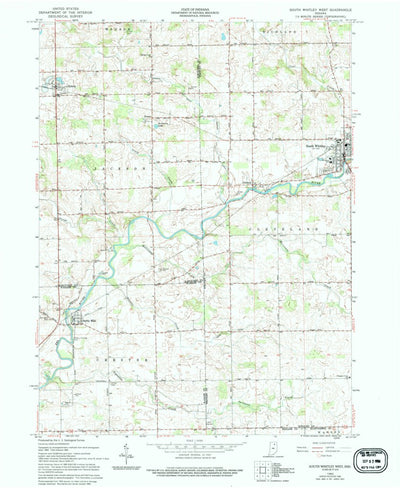 United States Geological Survey South Whitley West, IN (1962, 24000-Scale) digital map