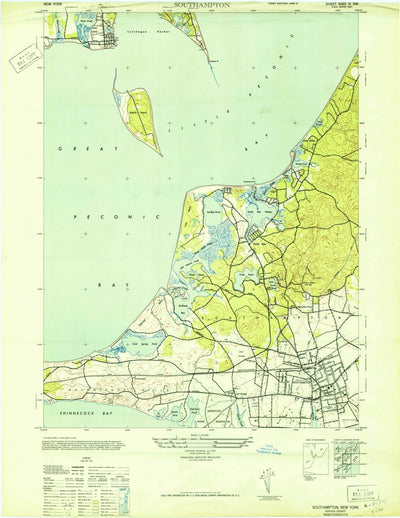 United States Geological Survey Southampton, NY (1947, 24000-Scale) digital map