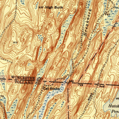 United States Geological Survey Southbridge, MA-CT (1945, 31680-Scale) digital map