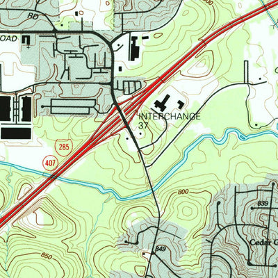 United States Geological Survey Southeast Atlanta, GA (1993, 24000-Scale) digital map