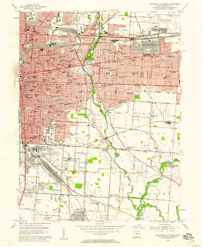 United States Geological Survey Southeast Columbus, OH (1955, 24000-Scale) digital map