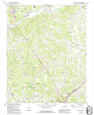 United States Geological Survey Southeast Eden, NC (1971, 24000-Scale) digital map