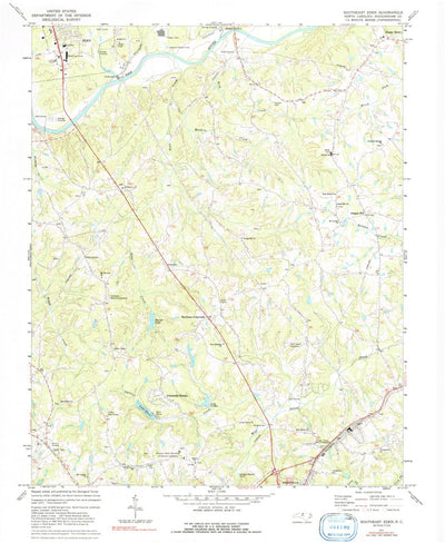 United States Geological Survey Southeast Eden, NC (1977, 24000-Scale) digital map