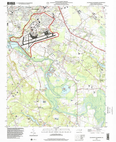 United States Geological Survey Southeast Goldsboro, NC (1998, 24000-Scale) digital map