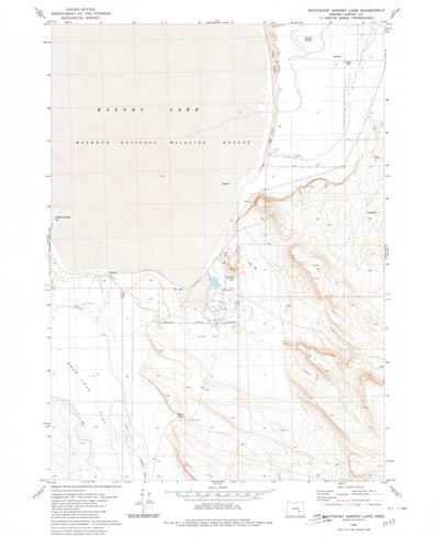 United States Geological Survey Southeast Harney Lake, OR (1980, 24000-Scale) digital map