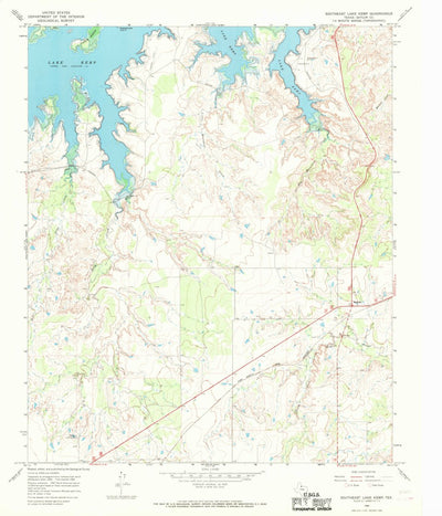 United States Geological Survey Southeast Lake Kemp, TX (1966, 24000-Scale) digital map