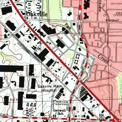 United States Geological Survey Southeast Memphis, TN (1997, 24000-Scale) digital map