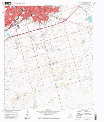 United States Geological Survey Southeast Midland, TX (1965, 24000-Scale) digital map