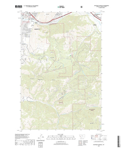 United States Geological Survey Southeast Missoula, MT (2020, 24000-Scale) digital map