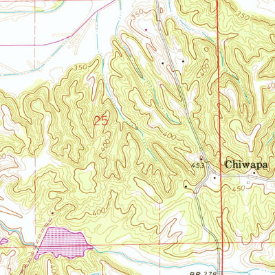 United States Geological Survey Southeast Pontotoc, MS (1966, 24000-Scale) digital map