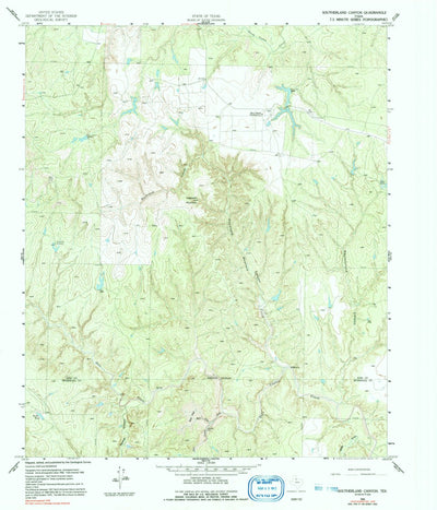 United States Geological Survey Southerland Canyon, TX (1958, 24000-Scale) digital map