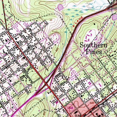 United States Geological Survey Southern Pines, NC (1957, 24000-Scale) digital map