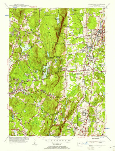 United States Geological Survey Southington, CT (1955, 24000-Scale) digital map
