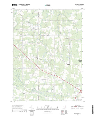 United States Geological Survey Southington, OH (2023, 24000-Scale) digital map