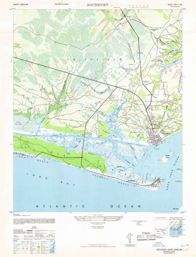 United States Geological Survey Southport, NC (1969, 24000-Scale) digital map