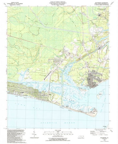 United States Geological Survey Southport, NC (1990, 24000-Scale) digital map