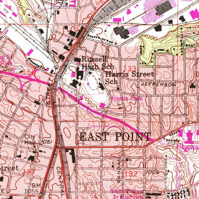 United States Geological Survey Southwest Atlanta, GA (1954, 24000-Scale) digital map