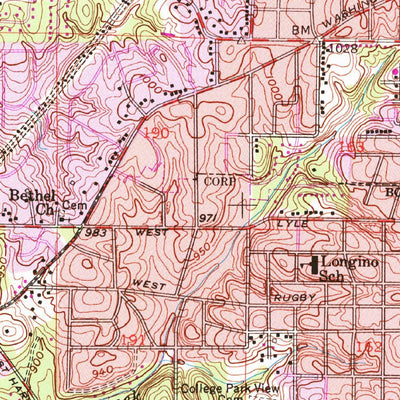 United States Geological Survey Southwest Atlanta, GA (1954, 24000-Scale) digital map