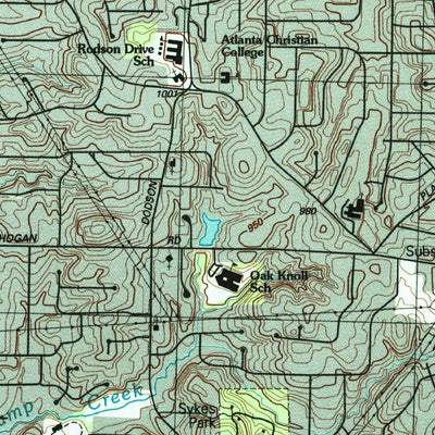 United States Geological Survey Southwest Atlanta, GA (1997, 24000-Scale) digital map