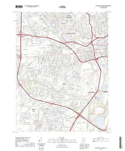 United States Geological Survey Southwest Columbus, OH (2023, 24000-Scale) digital map