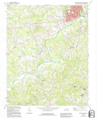 United States Geological Survey Southwest Eden, NC (1971, 24000-Scale) digital map