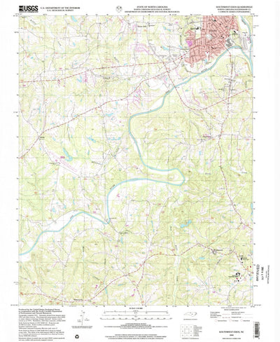 United States Geological Survey Southwest Eden, NC (2002, 24000-Scale) digital map