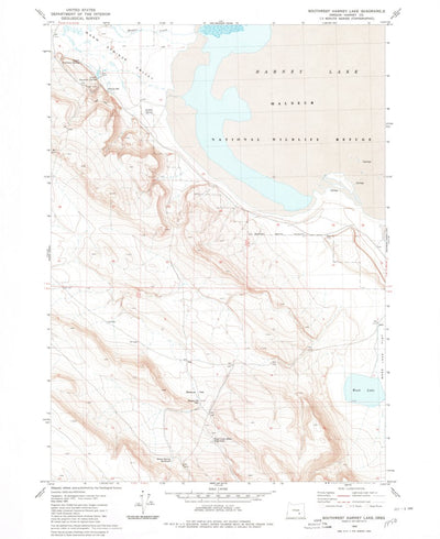 United States Geological Survey Southwest Harney Lake, OR (1980, 24000-Scale) digital map