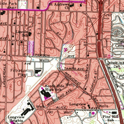 United States Geological Survey Southwest Memphis, TN-AR (1965, 24000-Scale) digital map