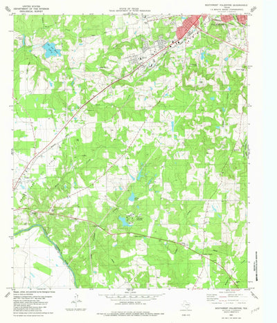 United States Geological Survey Southwest Palestine, TX (1982, 24000-Scale) digital map