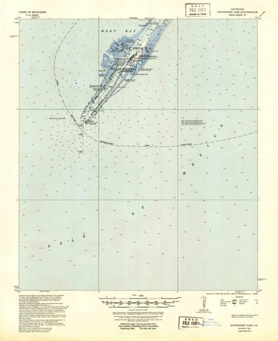 United States Geological Survey Southwest Pass, LA (1952, 62500-Scale) digital map