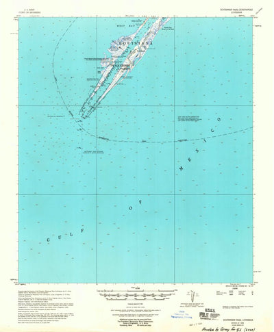 United States Geological Survey Southwest Pass, LA (1958, 62500-Scale) digital map