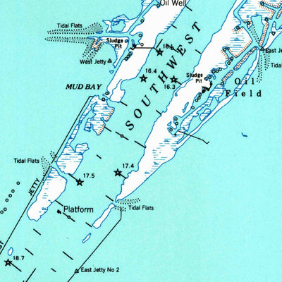 United States Geological Survey Southwest Pass, LA (1979, 62500-Scale) digital map