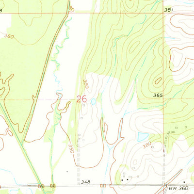 United States Geological Survey Southwest Pontotoc, MS (1972, 24000-Scale) digital map