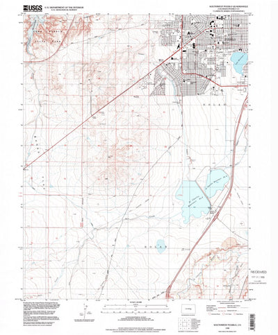 United States Geological Survey Southwest Pueblo, CO (1998, 24000-Scale) digital map