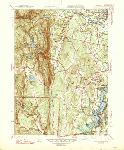 United States Geological Survey Southwick, MA-CT (1947, 31680-Scale) digital map