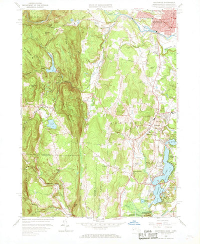 United States Geological Survey Southwick, MA-CT (1958, 24000-Scale) digital map