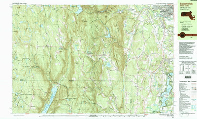 United States Geological Survey Southwick, MA-CT (1987, 25000-Scale) digital map
