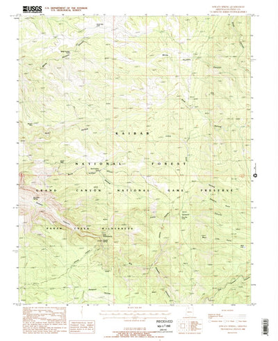 United States Geological Survey Sowats Spring, AZ (1988, 24000-Scale) digital map