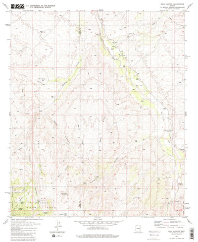 United States Geological Survey Soza Canyon, AZ (1981, 24000-Scale) digital map